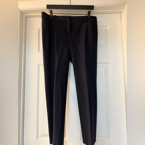 Ann Taylor Petite Navy Textured Dress Pants